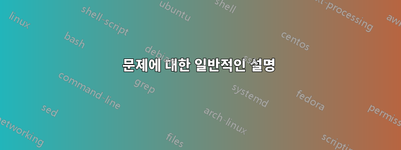 문제에 대한 일반적인 설명