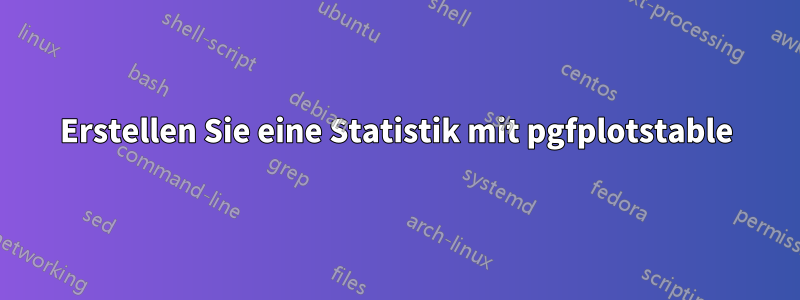 Erstellen Sie eine Statistik mit pgfplotstable