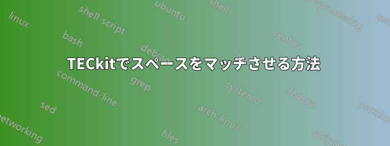 TECkitでスペースをマッチさせる方法