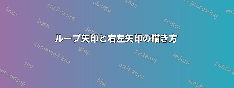 ループ矢印と右左矢印の描き方