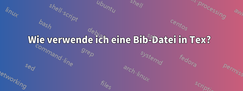 Wie verwende ich eine Bib-Datei in Tex? 