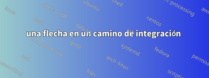 una flecha en un camino de integración