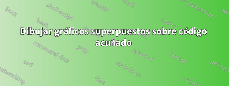 Dibujar gráficos superpuestos sobre código acuñado