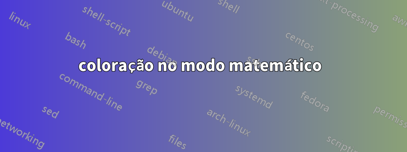 coloração no modo matemático 