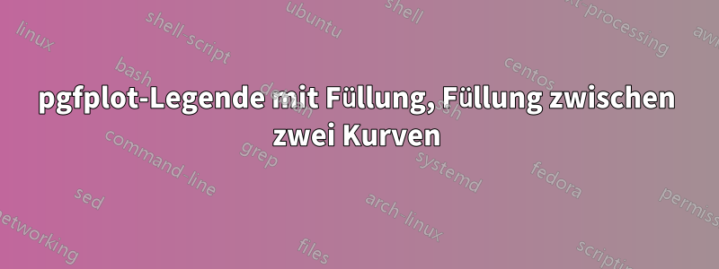 pgfplot-Legende mit Füllung, Füllung zwischen zwei Kurven