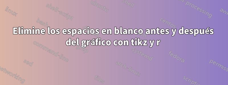 Elimine los espacios en blanco antes y después del gráfico con tikz y r