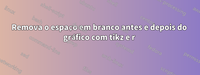 Remova o espaço em branco antes e depois do gráfico com tikz e r