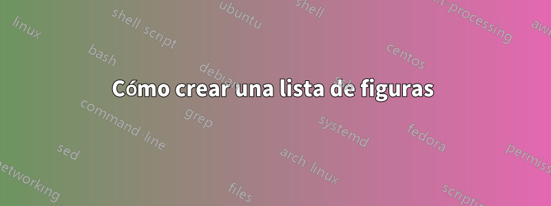 Cómo crear una lista de figuras