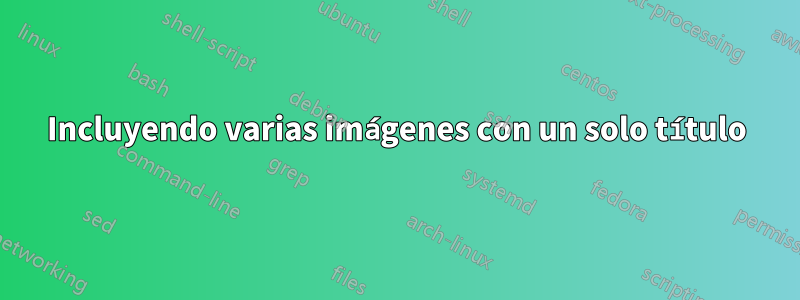 Incluyendo varias imágenes con un solo título