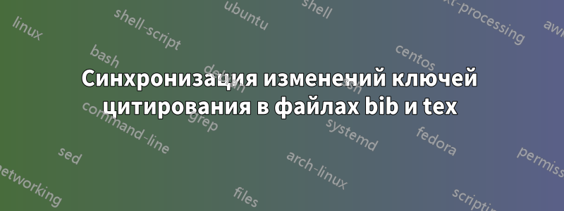 Синхронизация изменений ключей цитирования в файлах bib и tex