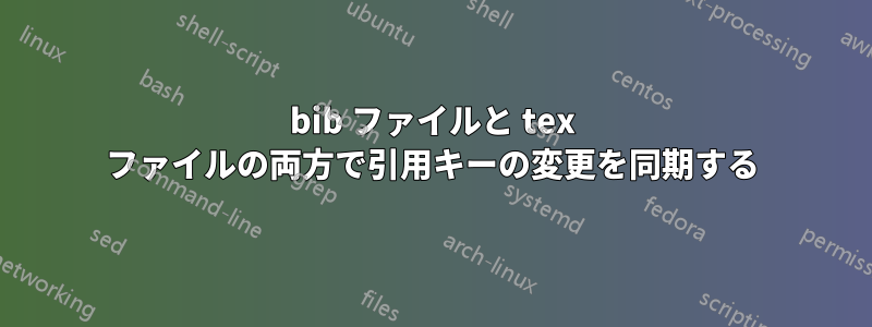 bib ファイルと tex ファイルの両方で引用キーの変更を同期する