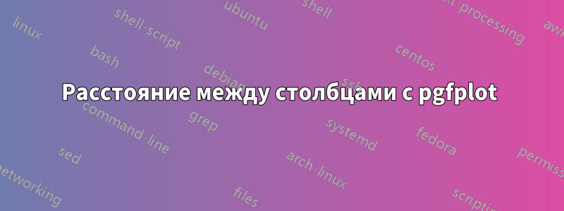 Расстояние между столбцами с pgfplot