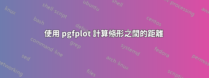 使用 pgfplot 計算條形之間的距離