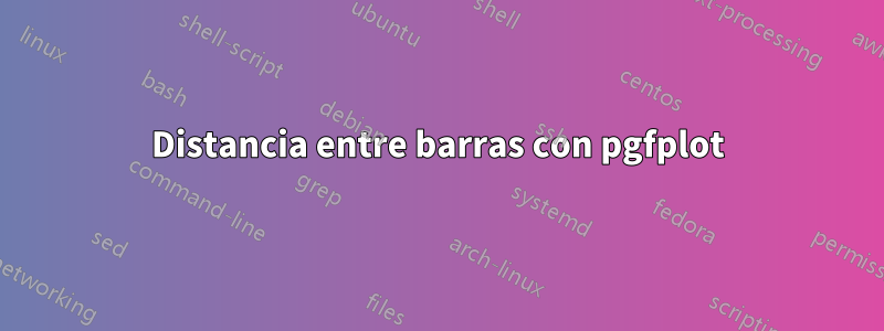 Distancia entre barras con pgfplot