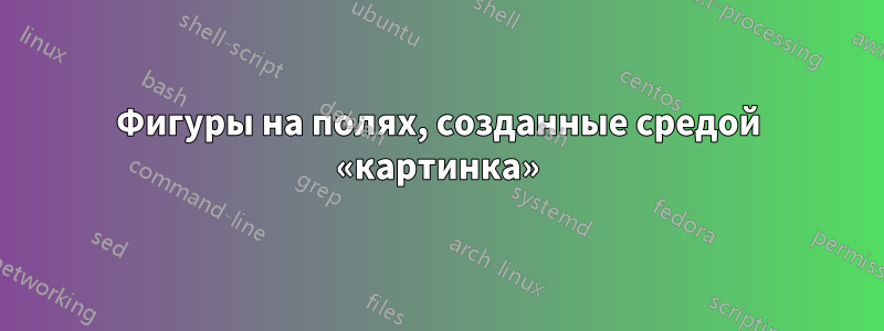 Фигуры на полях, созданные средой «картинка»