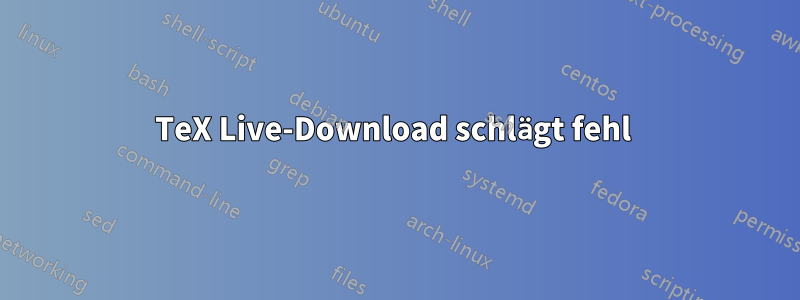 TeX Live-Download schlägt fehl 