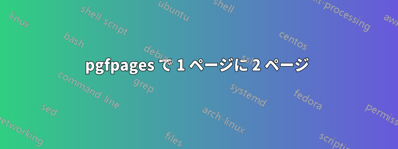 pgfpages で 1 ページに 2 ページ