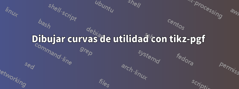 Dibujar curvas de utilidad con tikz-pgf