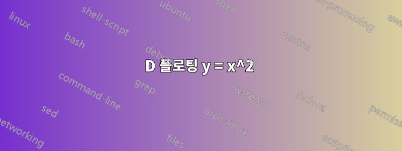 3D 플로팅 y = x^2