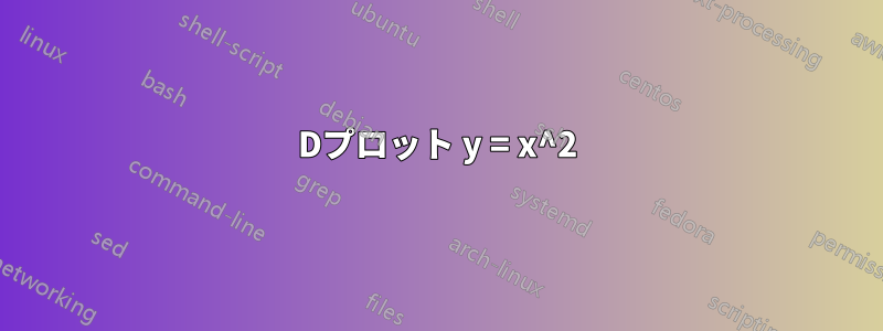 3Dプロット y = x^2