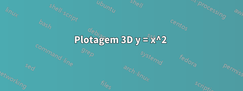 Plotagem 3D y = x^2