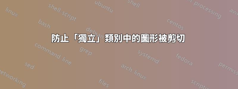 防止「獨立」類別中的圖形被剪切