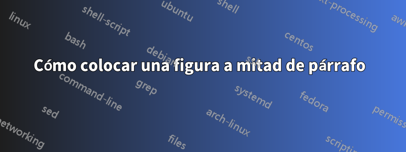 Cómo colocar una figura a mitad de párrafo 