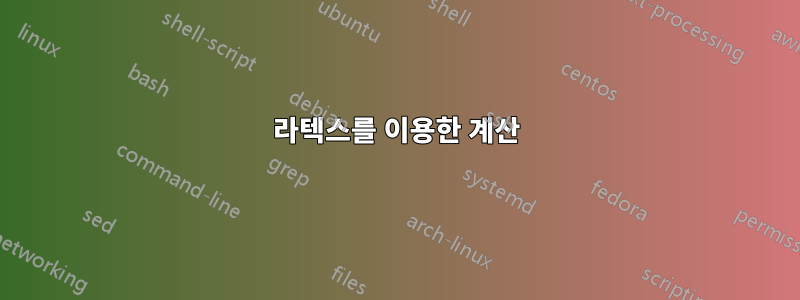 라텍스를 이용한 계산