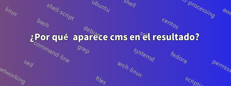 ¿Por qué aparece cms en el resultado?