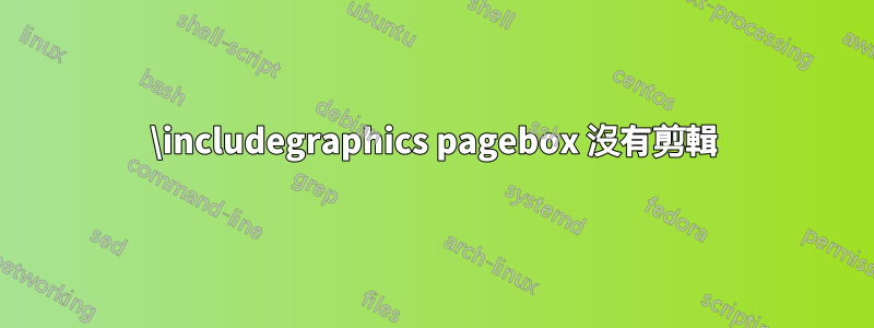 \includegraphics pagebox 沒有剪輯