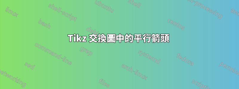 Tikz 交換圖中的平行箭頭