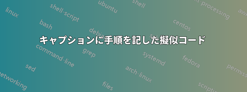 キャプションに手順を記した擬似コード