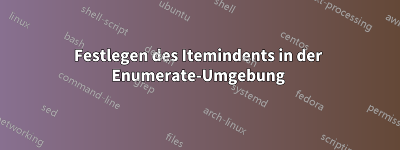 Festlegen des Itemindents in der Enumerate-Umgebung