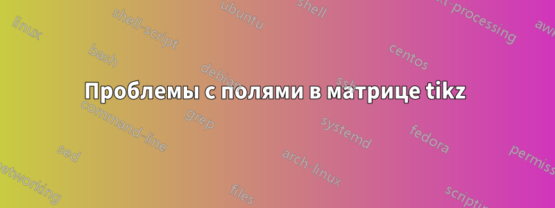 Проблемы с полями в матрице tikz