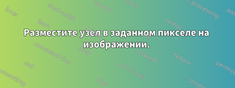 Разместите узел в заданном пикселе на изображении.