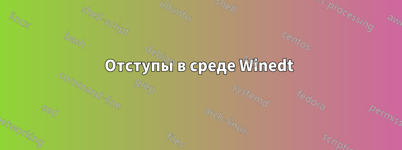 Отступы в среде Winedt