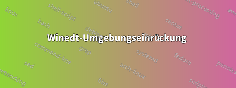 Winedt-Umgebungseinrückung