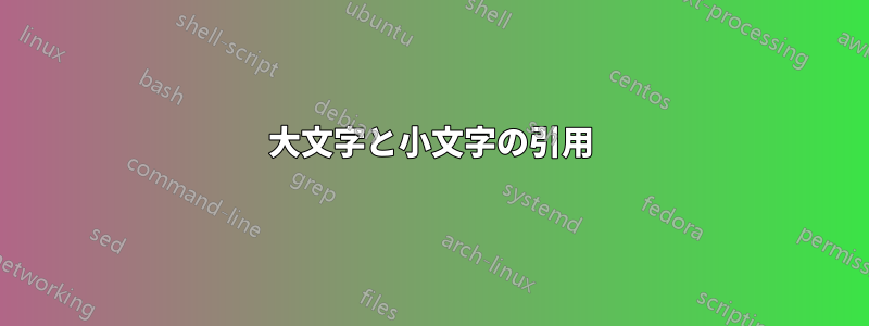 大文字と小文字の引用