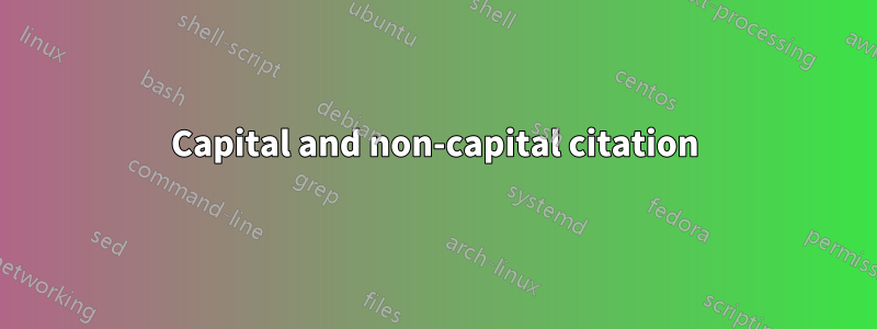 Capital and non-capital citation