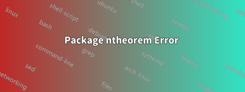 Package ntheorem Error