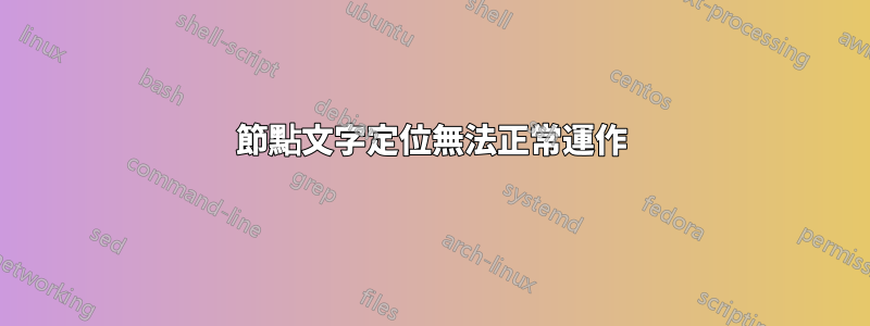 節點文字定位無法正常運作