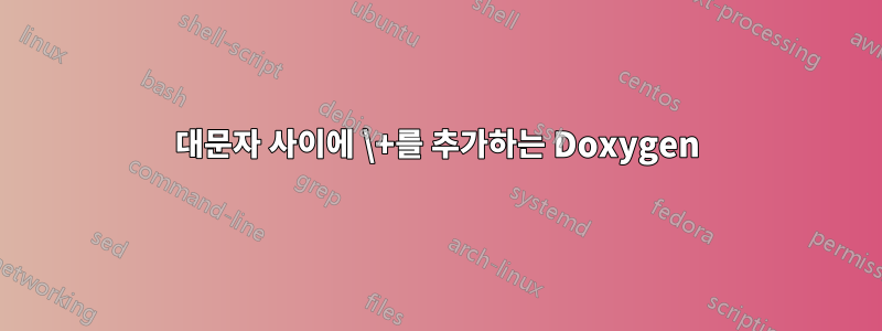 대문자 사이에 \+를 추가하는 Doxygen