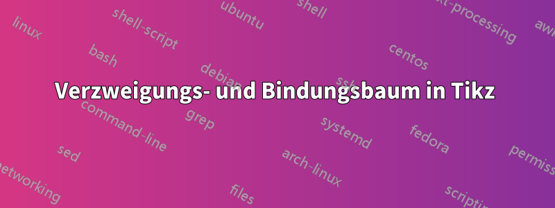 Verzweigungs- und Bindungsbaum in Tikz