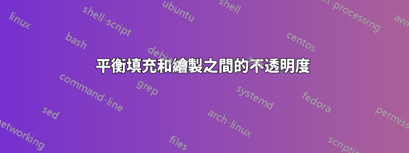 平衡填充和繪製之間的不透明度