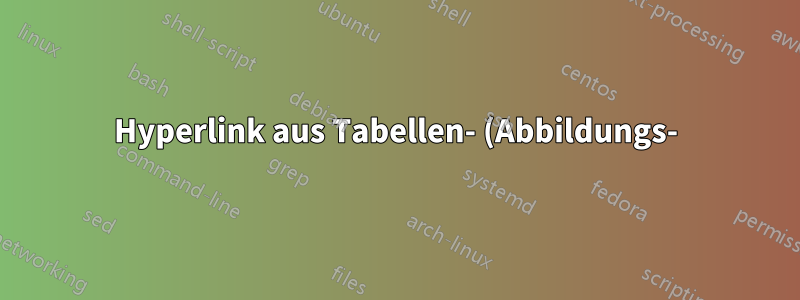 Hyperlink aus Tabellen- (Abbildungs-)Nummer in LOT (LOF) entfernen