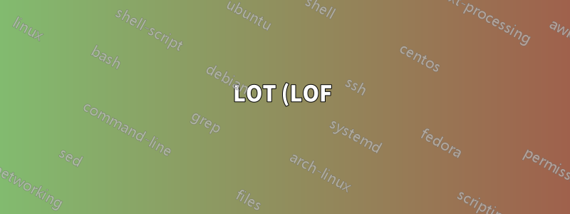 LOT (LOF) 内の表 (図) 番号からハイパーリンクを削除します。