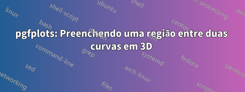 pgfplots: Preenchendo uma região entre duas curvas em 3D