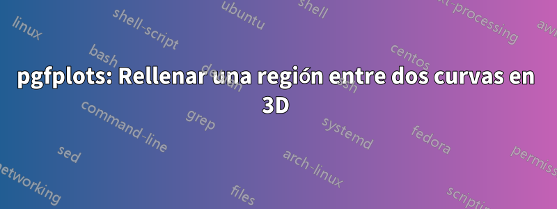 pgfplots: Rellenar una región entre dos curvas en 3D