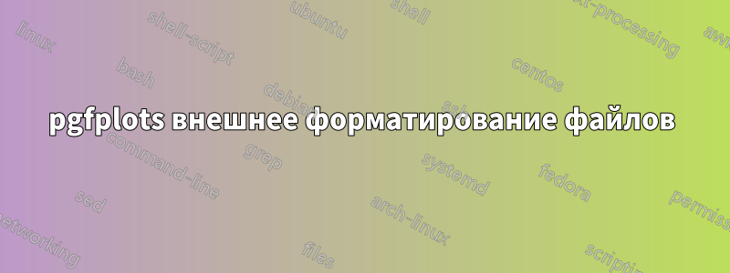 pgfplots внешнее форматирование файлов