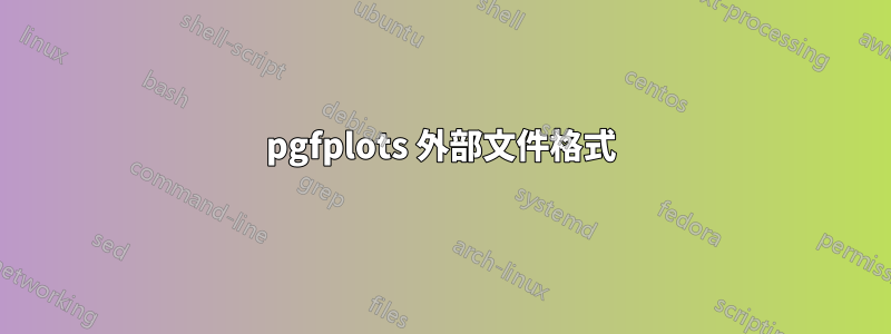 pgfplots 外部文件格式